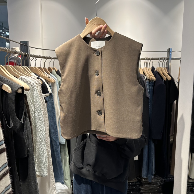 HABLE韓國代購女士新品職業真品休閑推薦熱賣人氣時尚馬甲HABLE馬甲圖色1