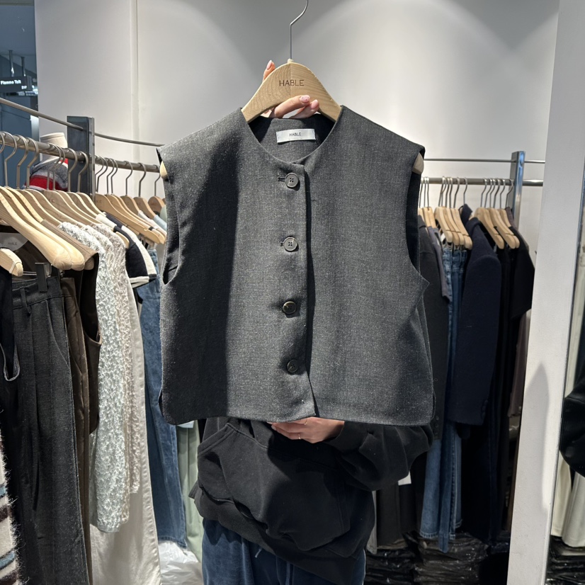 HABLE韓國代購女士新品職業真品休閑推薦熱賣人氣時尚馬甲HABLE馬甲圖色2