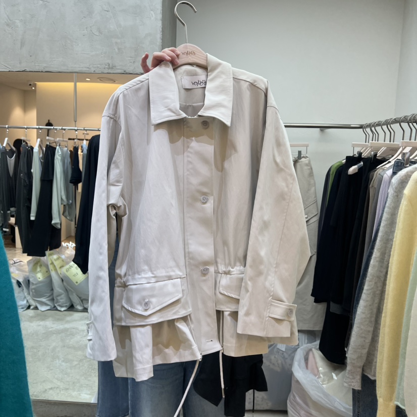 Verbena東大門直郵女裝新款推薦職業26春夏熱賣時尚夾克褶皺Verbena夾克圖色1