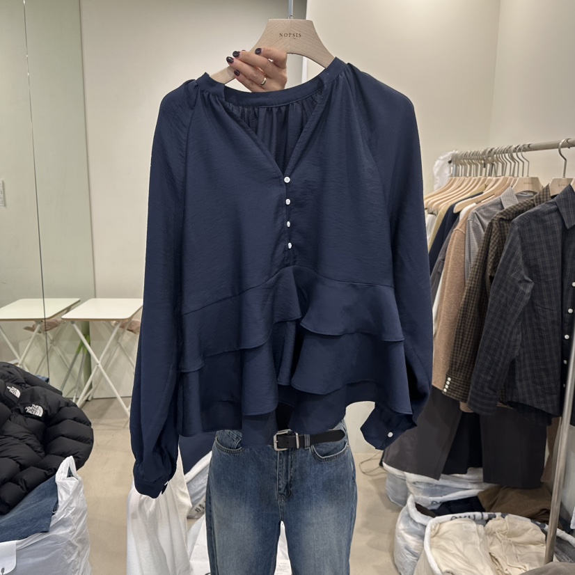 NOPSIS韓國直郵女士新款推薦休閑職業26春夏人氣襯衫蕾絲衫NOPSIS襯衫/蕾絲衫圖色2