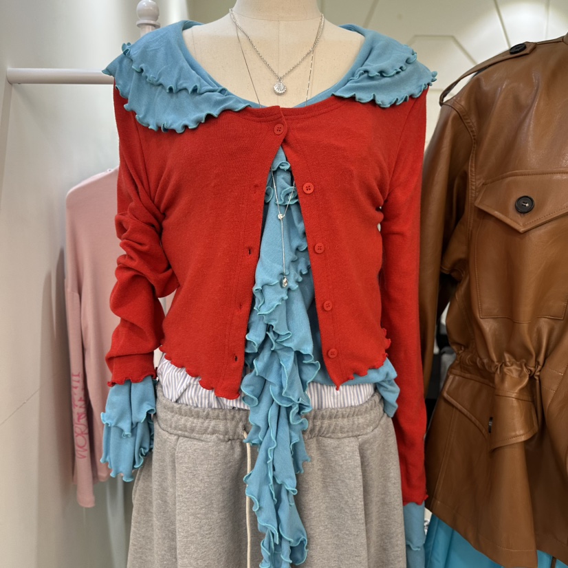 EGG IS韓國代購女裝新品熱賣真品時尚長袖T恤不含內搭絨EGG IS長袖T恤圖色2