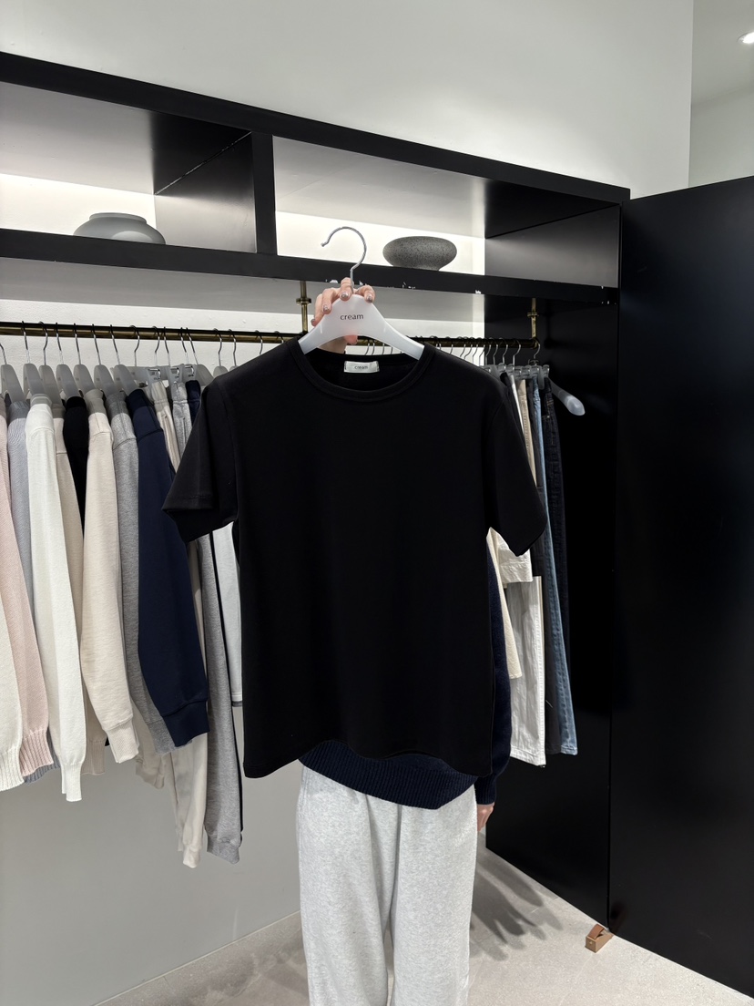 CREAM-P韓國直郵女裝新款26春夏真品熱賣推薦休閑時尚T恤CREAM-PT恤圖色5黑色