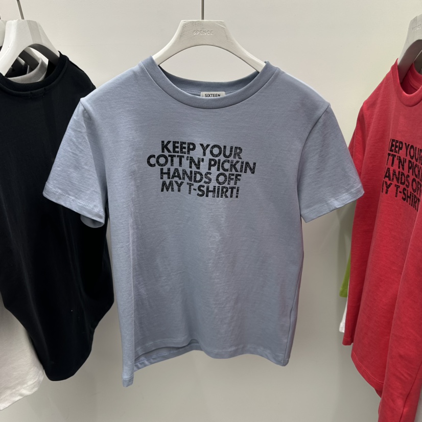 SIXTEEN韓國代購女裝新款時尚職業熱賣休閑推薦真品人氣T恤SIXTEENT恤圖色1