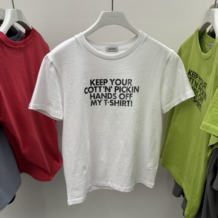 SIXTEEN韓國代購女裝新款時尚職業熱賣休閑推薦真品人氣T恤SIXTEENT恤圖色4