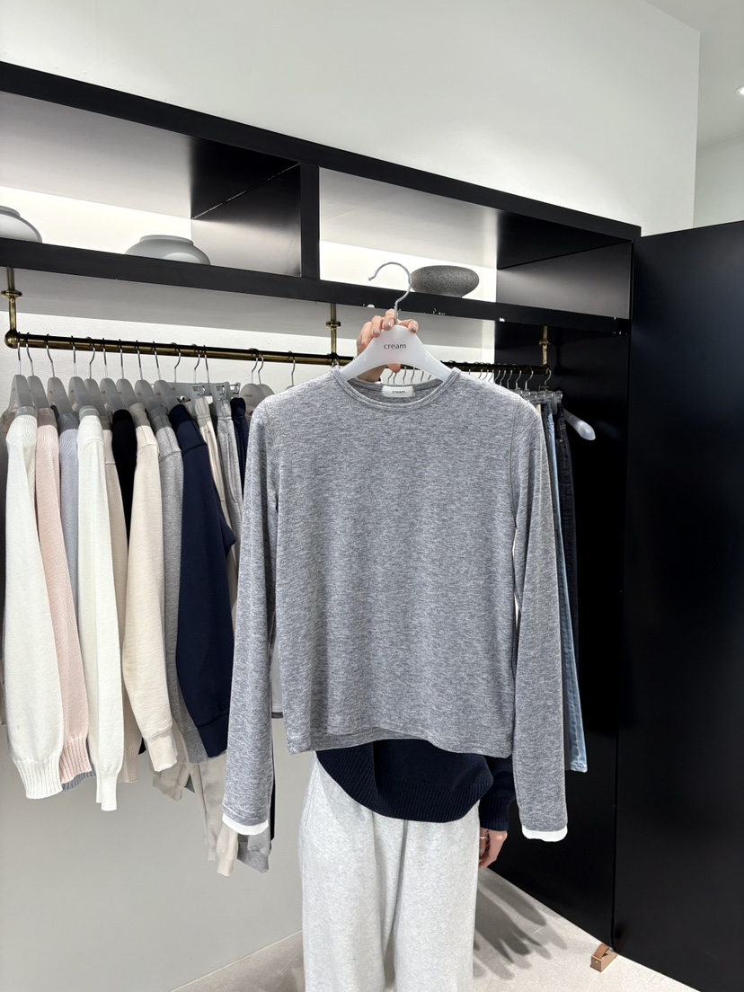 CREAM-P東大門實拍女士新款職業熱賣真品推薦26春夏長袖T恤CREAM-P長袖T恤圖色2