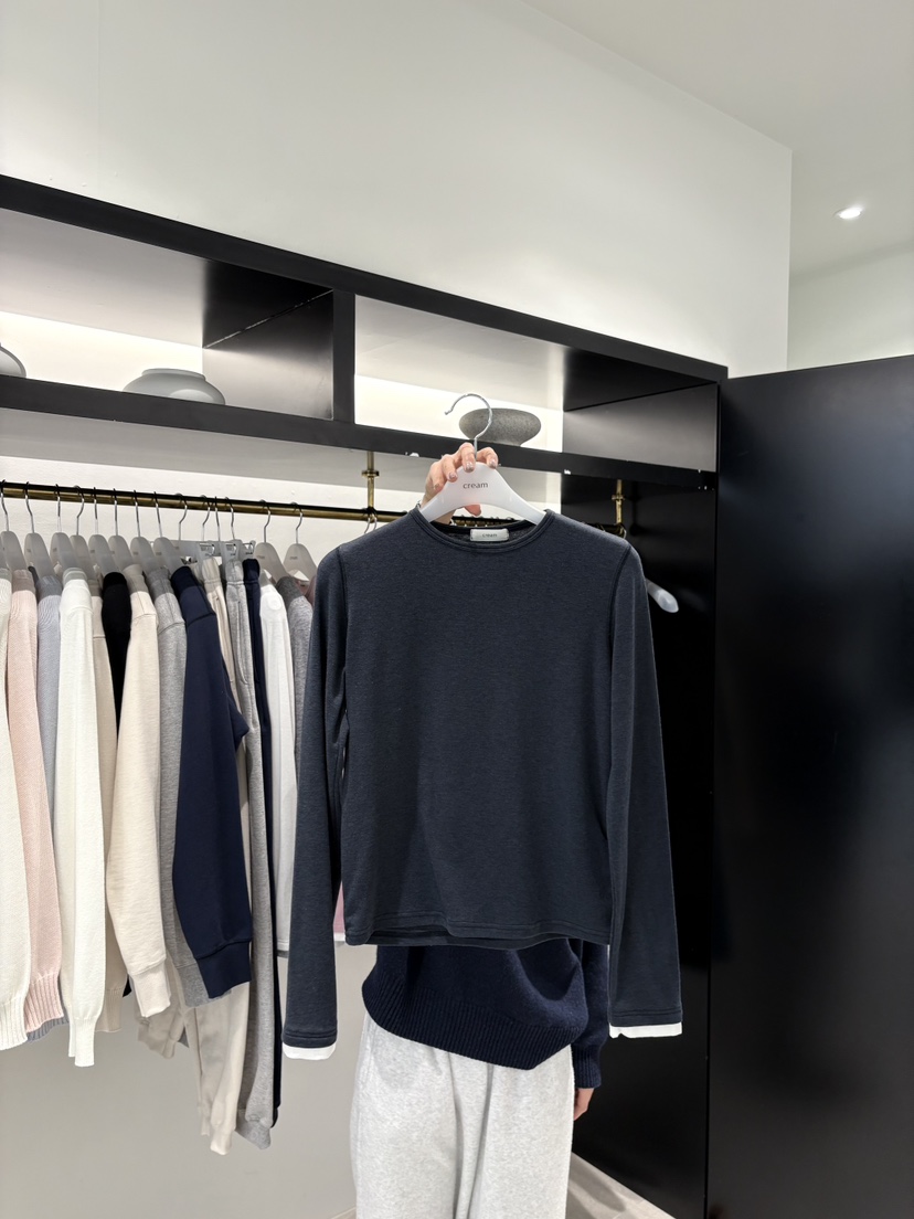 CREAM-P東大門實拍女士新款職業熱賣真品推薦26春夏長袖T恤CREAM-P長袖T恤圖色3