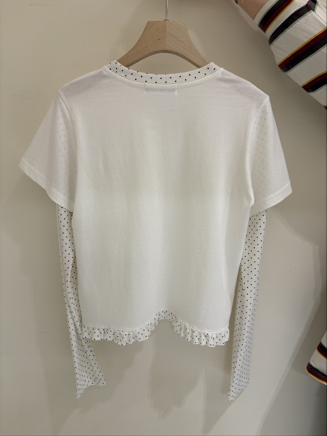 BALANCE韓國直郵女裝新款26春夏時尚人氣休閑長袖T恤假兩件BALANCE長袖T恤