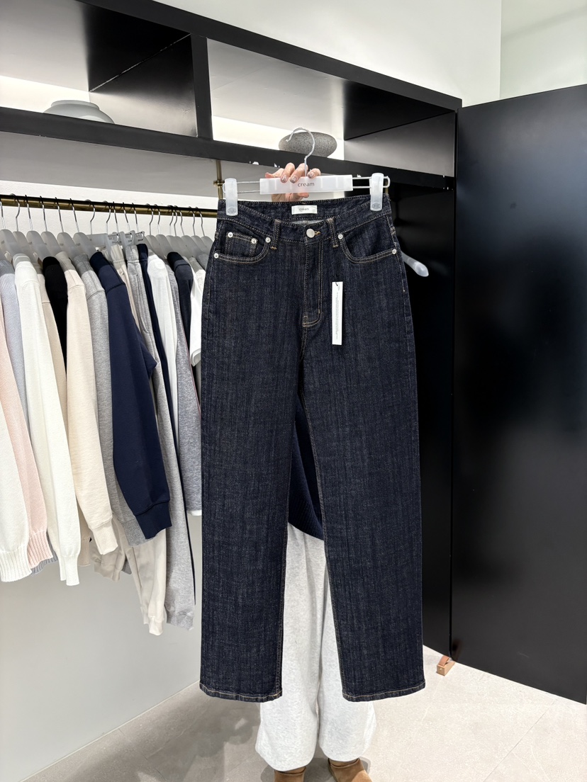 CREAM-P東大門實拍女裝新款時尚人氣熱賣真品牛仔褲不褪色CREAM-P牛仔褲圖色1