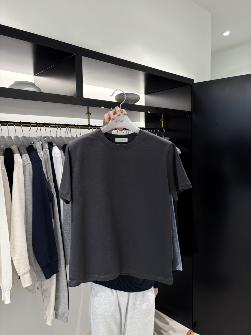 CREAM-P東大門代購女士新品人氣26春夏時尚熱賣真品休閑T恤CREAM-PT恤圖色4墨色