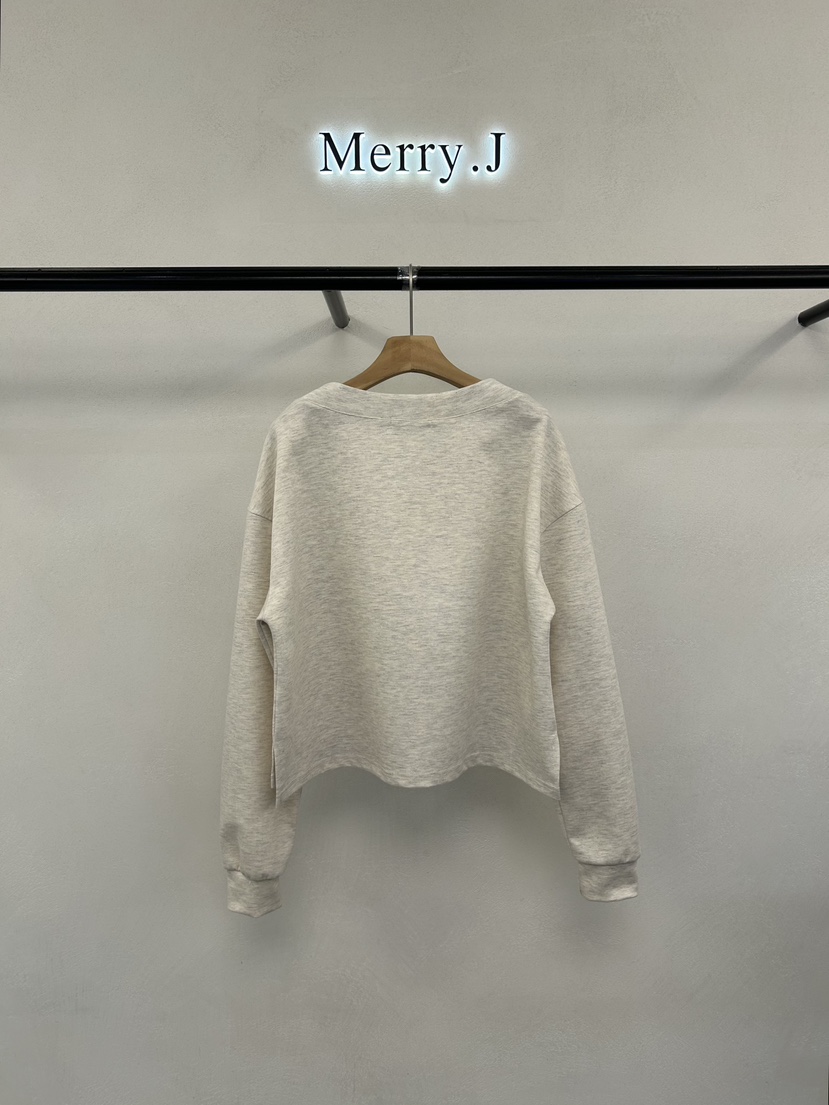 MERRY-J東大門直郵女裝新品時尚真品職業推薦26春夏衛衣船領MERRY-J衛衣