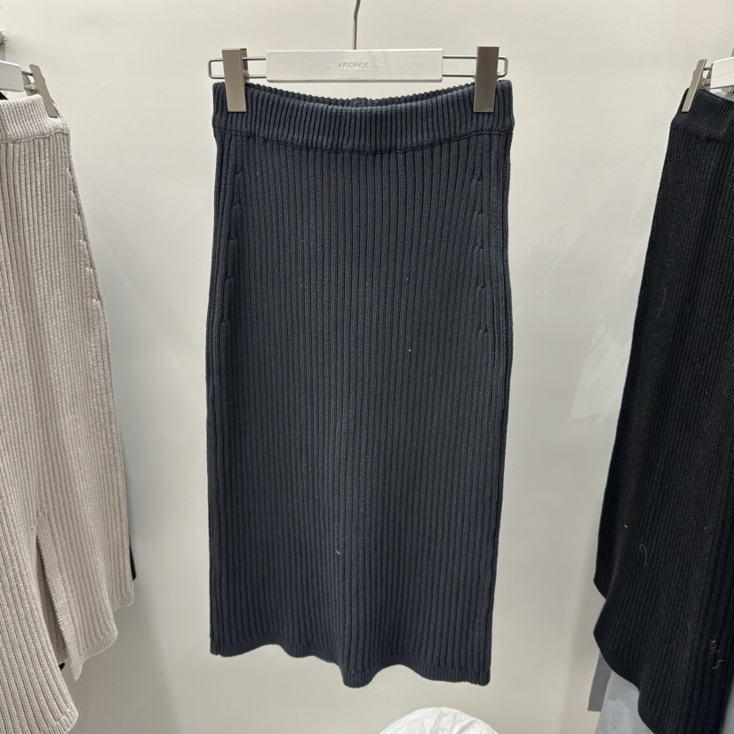 SIXTEEN東大門直郵女士新品真品時尚推薦職業26春夏長裙羅紋SIXTEEN長裙圖色2墨色