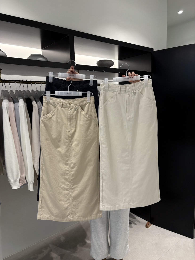 CREAM-P韓國代購女士新品真品職業熱賣推薦26春夏長裙口袋CREAM-P長裙