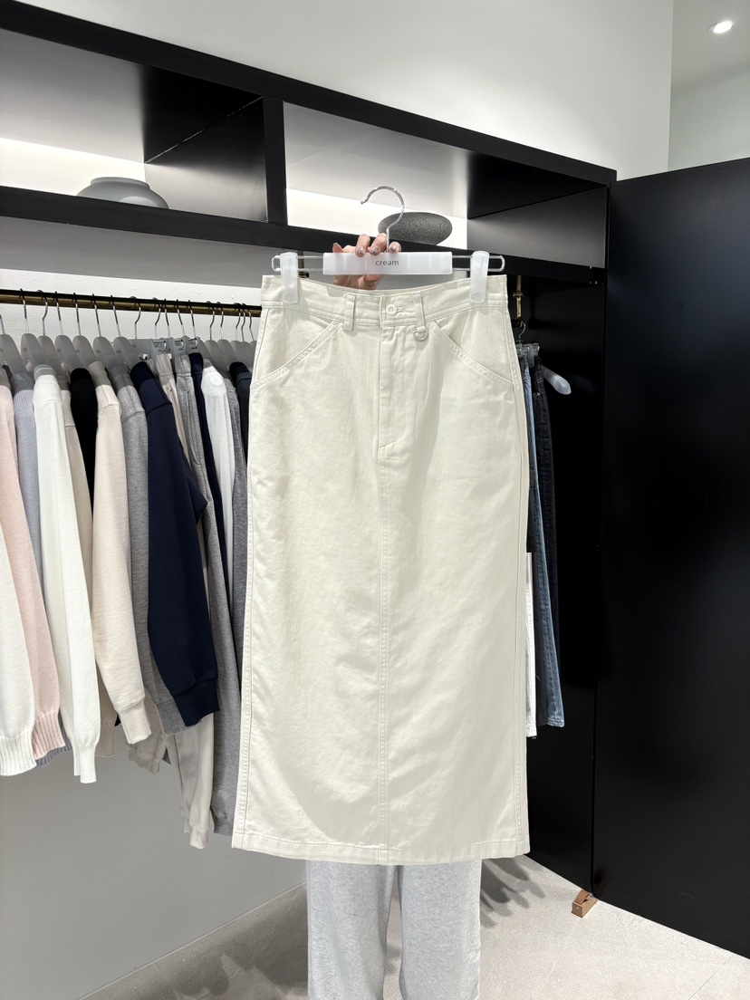 CREAM-P韓國代購女士新品真品職業熱賣推薦26春夏長裙口袋CREAM-P長裙圖色1