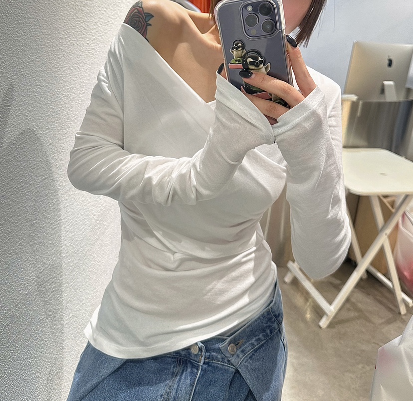 ARSERA東大門直郵女裝新品推薦26春夏人氣時尚長袖T恤披肩ARSERA長袖T恤