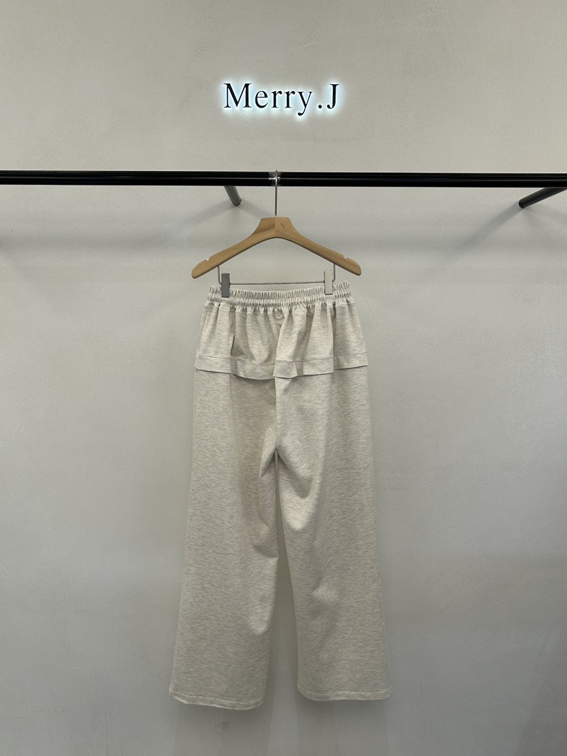 MERRY-J東大門直郵女士新款休閑真品26春夏休閑褲荷葉邊MERRY-J休閑褲