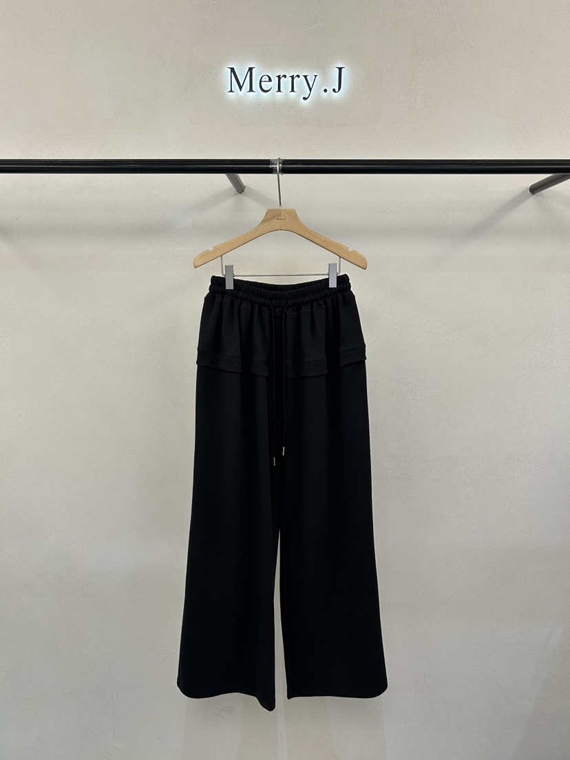 MERRY-J東大門直郵女士新款休閑真品26春夏休閑褲荷葉邊MERRY-J休閑褲圖色2