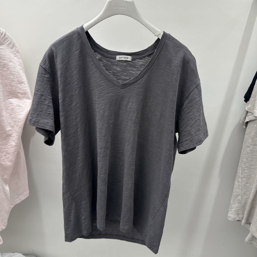 SIXTEEN韓國代購女士新款人氣時尚職業熱賣休閑推薦真品T恤SIXTEENT恤圖色3灰色