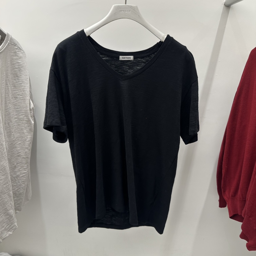 SIXTEEN韓國代購女士新款人氣時尚職業熱賣休閑推薦真品T恤SIXTEENT恤圖色5黑色