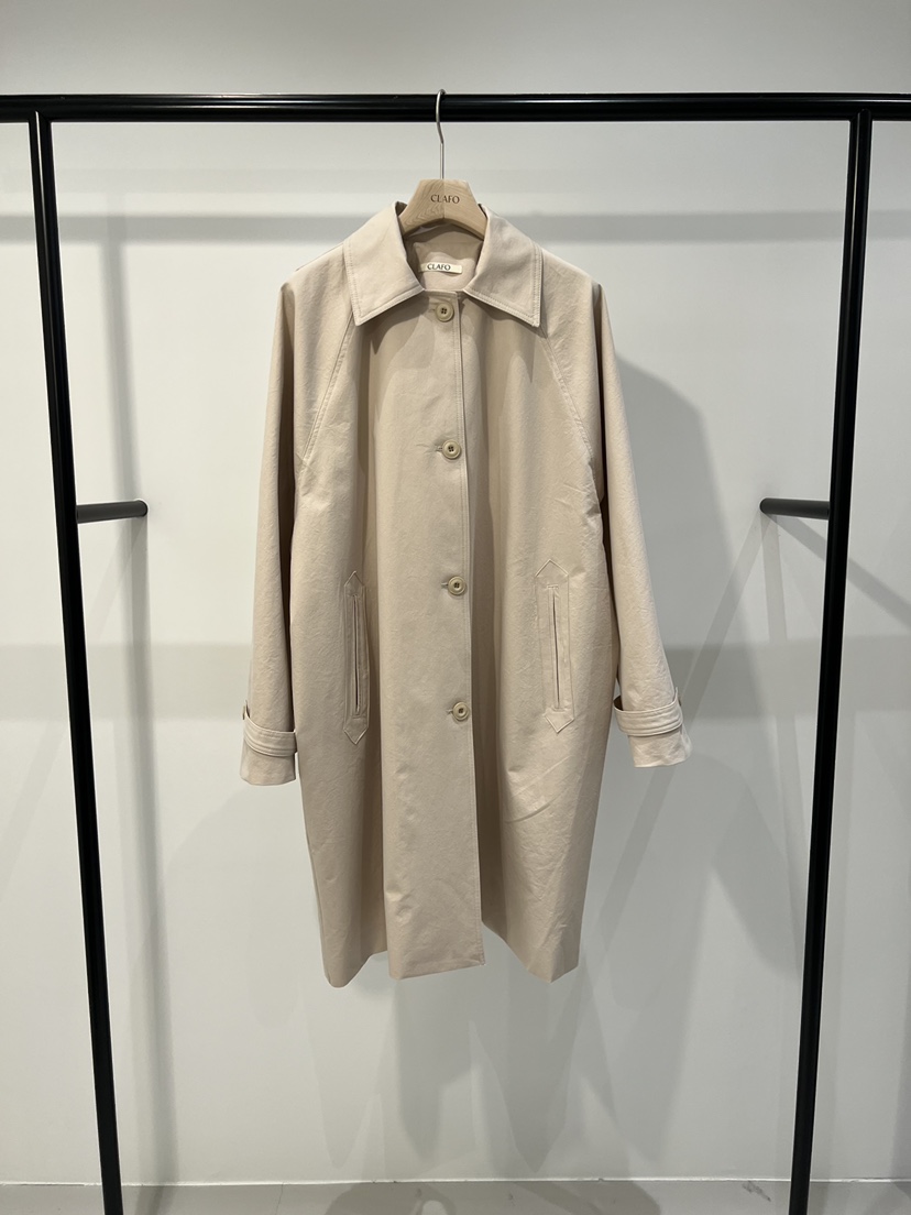 CLAFO韓國直郵女士新款人氣真品熱賣推薦26春夏職業長款風衣CLAFO長款風衣圖色2