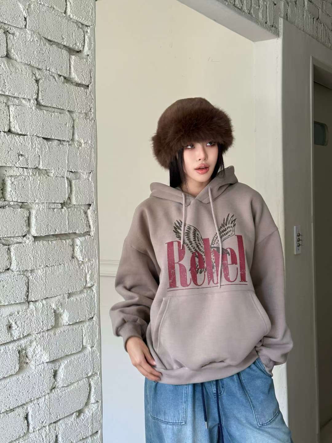 BBIBBICO東大門代購女裝新款26春夏休閑時尚真品熱賣衛衣BBIBBICO衛衣圖色1