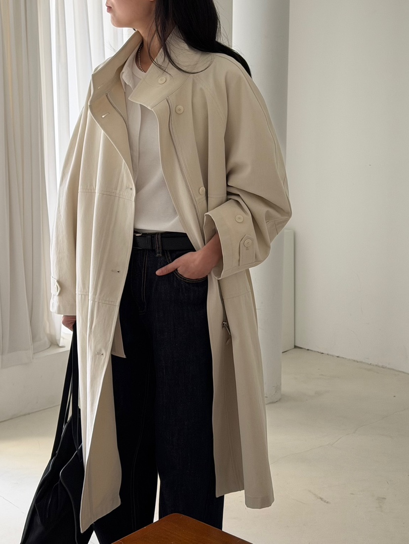 AMY GRACE韓國代購女士新款休閑真品人氣中長款大衣含腰帶AMY GRACE中長款大衣