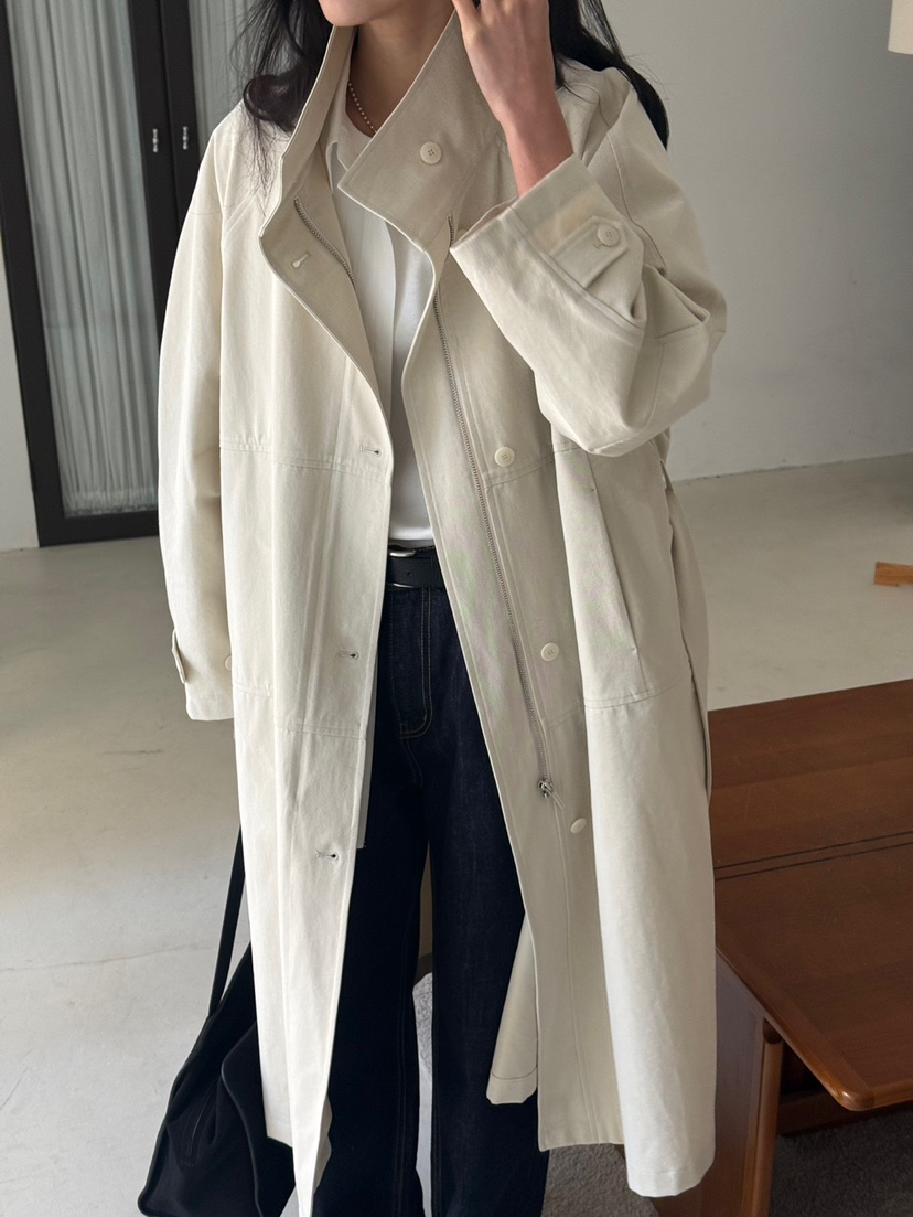 AMY GRACE韓國代購女士新款休閑真品人氣中長款大衣含腰帶AMY GRACE中長款大衣