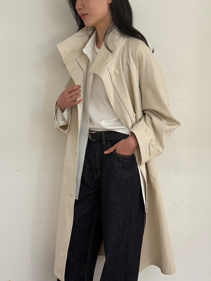 AMY GRACE韓國代購女士新款休閑真品人氣中長款大衣含腰帶AMY GRACE中長款大衣