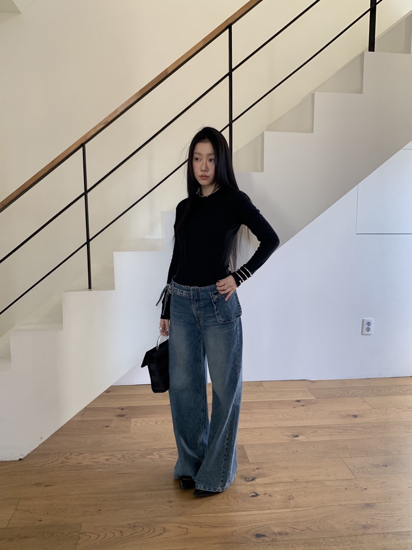 SUNDER MARKET韓國直郵女裝新品人氣職業時尚牛仔褲腰帶SUNDER MARKET牛仔褲