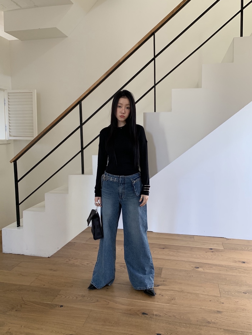 SUNDER MARKET韓國直郵女裝新品人氣職業時尚牛仔褲腰帶SUNDER MARKET牛仔褲