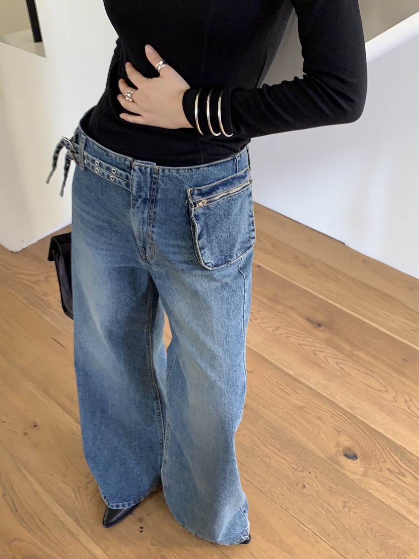 SUNDER MARKET韓國直郵女裝新品人氣職業時尚牛仔褲腰帶SUNDER MARKET牛仔褲