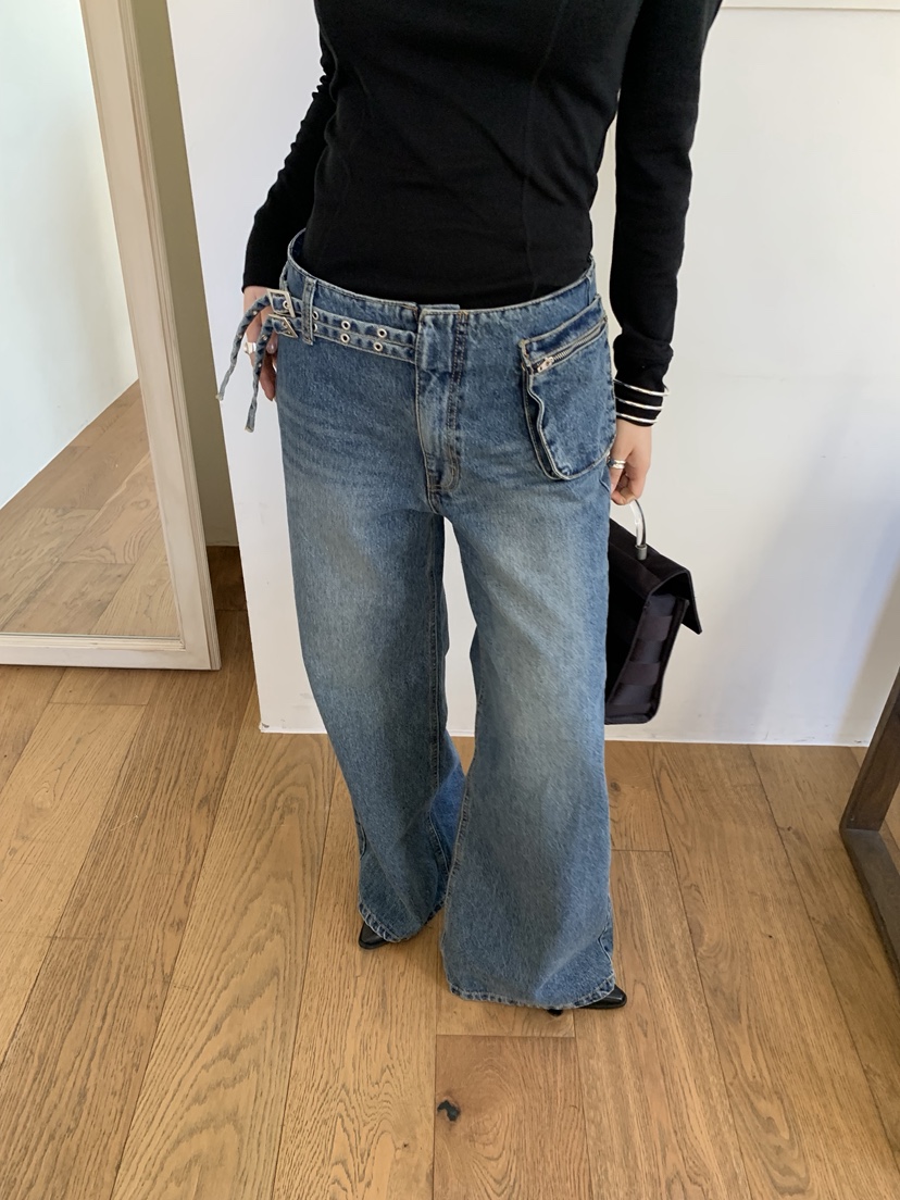 SUNDER MARKET韓國直郵女裝新品人氣職業時尚牛仔褲腰帶SUNDER MARKET牛仔褲