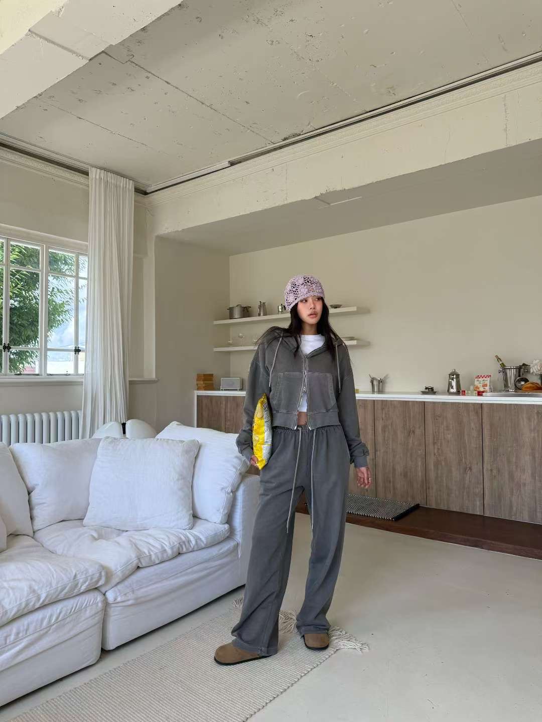 BBIBBICO東大門直郵女士新品人氣熱賣26春夏推薦休閑褲豬皮BBIBBICO休閑褲