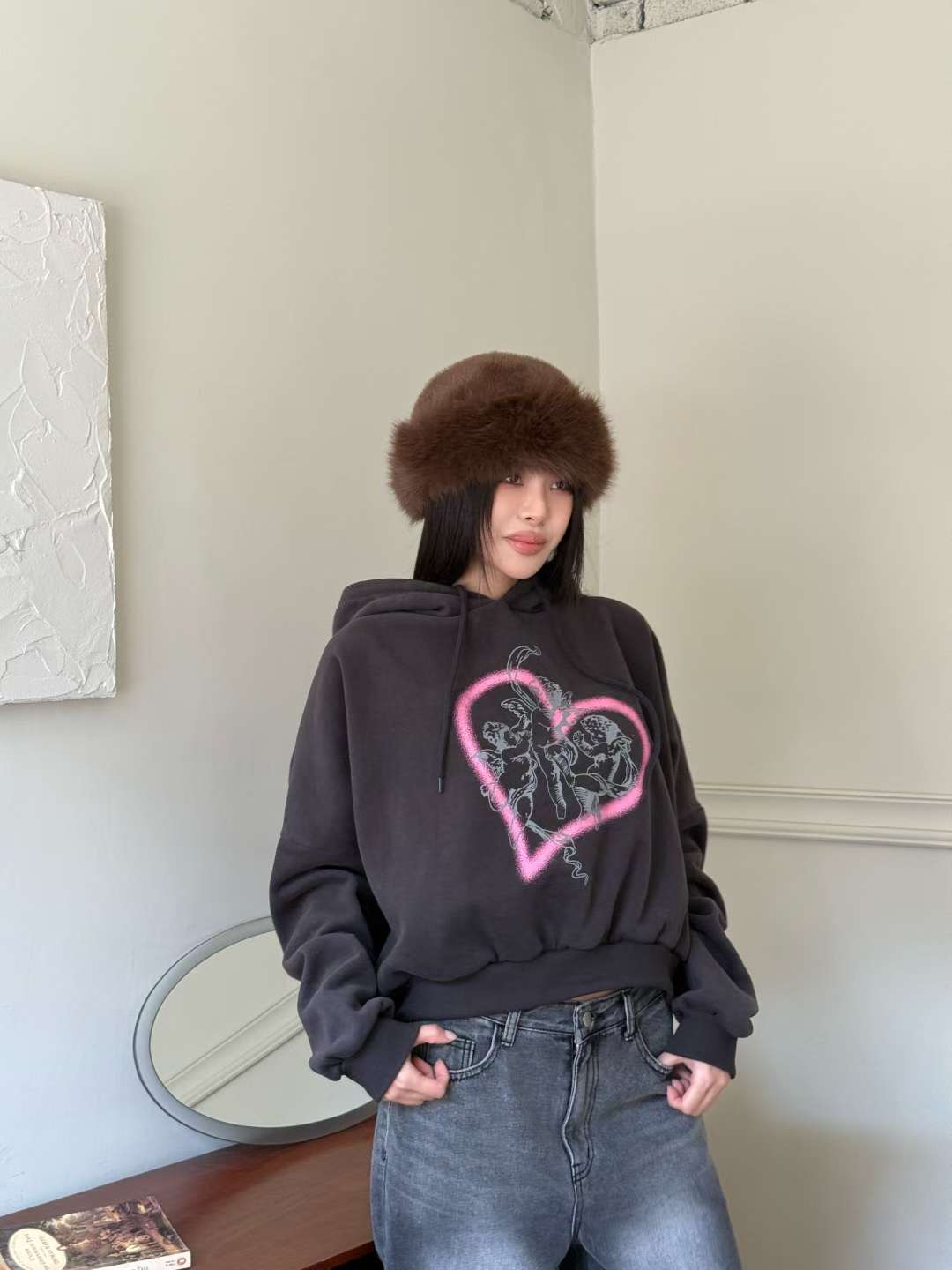 BBIBBICO韓國直郵女士新款26春夏休閑時尚熱賣推薦職業衛衣BBIBBICO衛衣圖色3