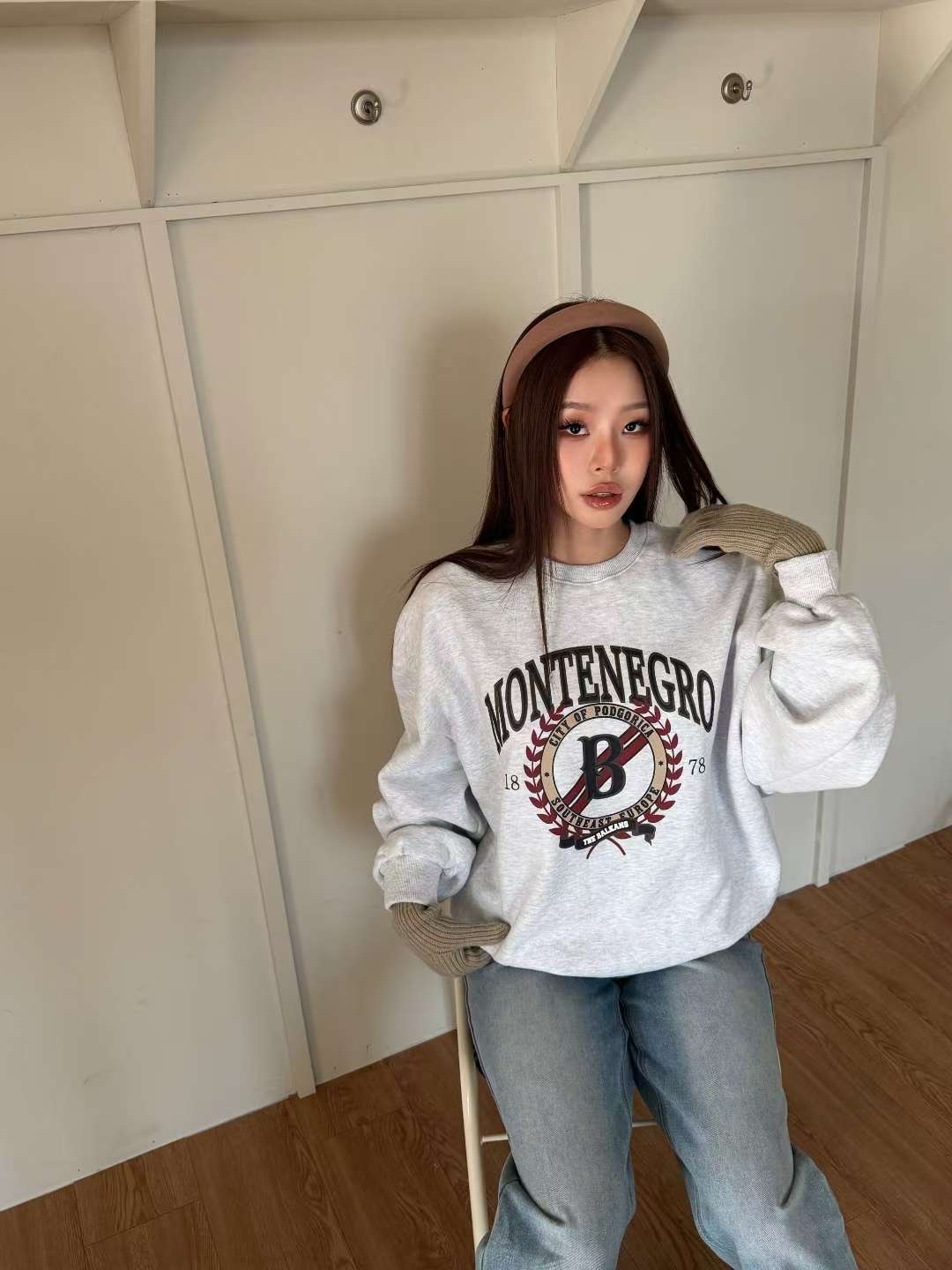 BBIBBICO東大門直郵女士新款熱賣真品時尚休閑推薦職業衛衣BBIBBICO衛衣圖色1