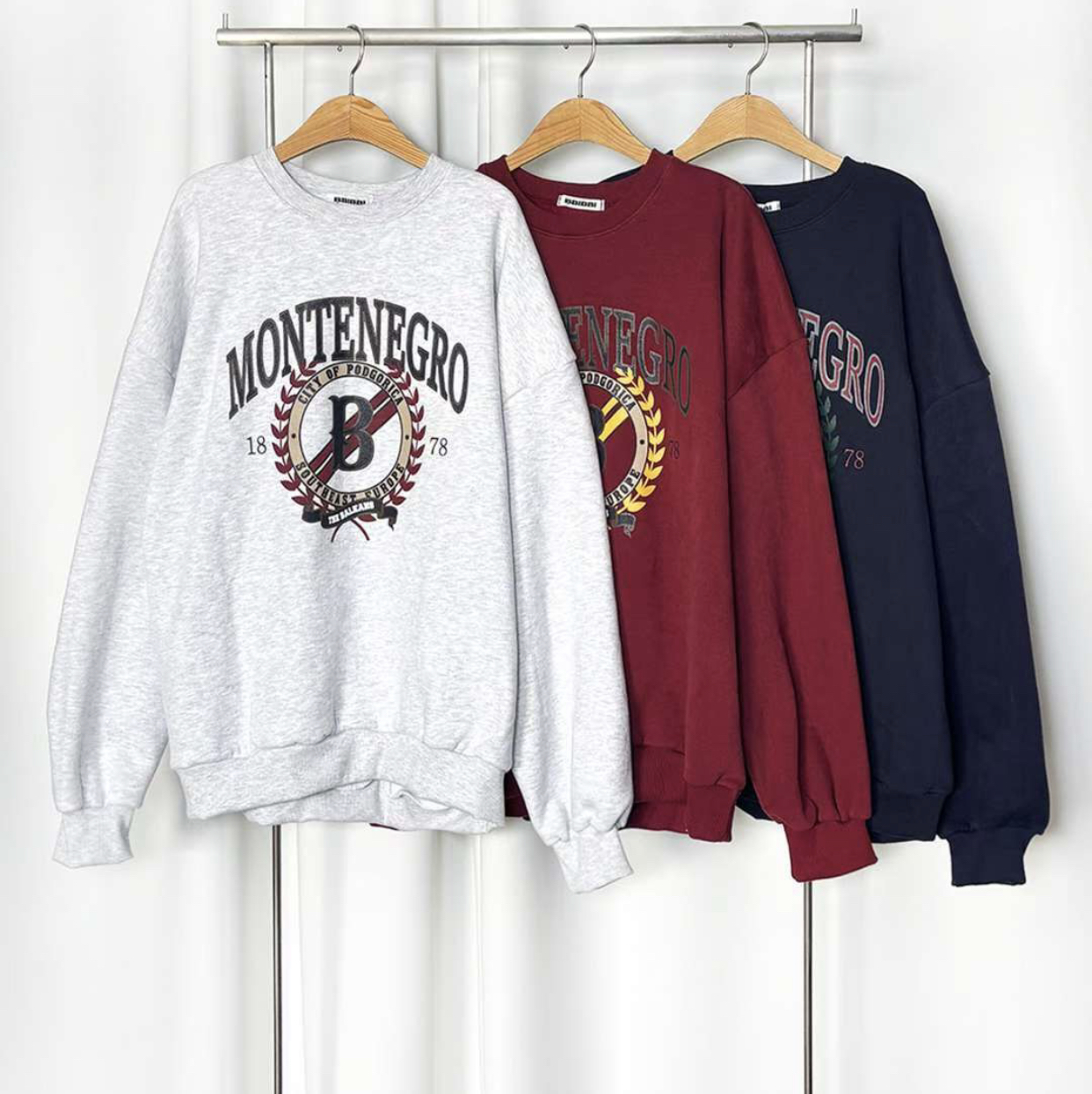 BBIBBICO東大門直郵女士新款熱賣真品時尚休閑推薦職業衛衣BBIBBICO衛衣圖色3左三色