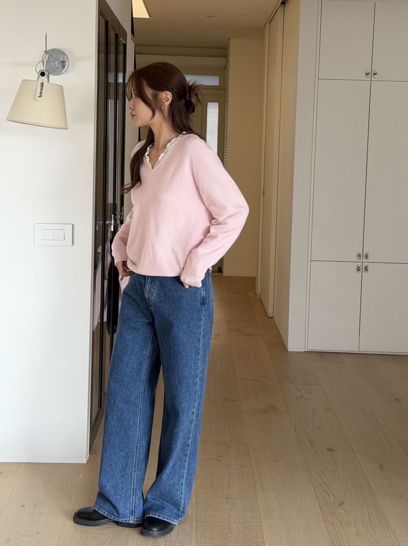 AMY GRACE韓國直郵女裝新品人氣時尚熱賣休閑職業牛仔褲AMY GRACE牛仔褲