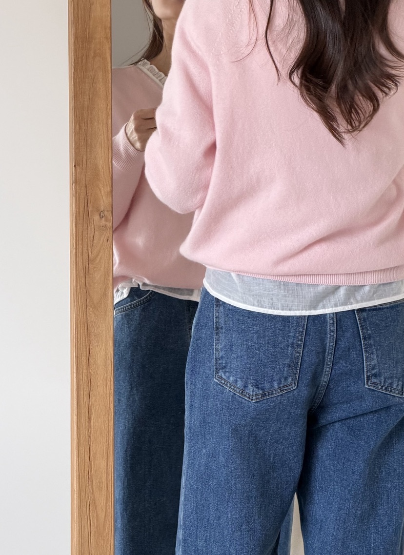 AMY GRACE韓國直郵女裝新品人氣時尚熱賣休閑職業牛仔褲AMY GRACE牛仔褲