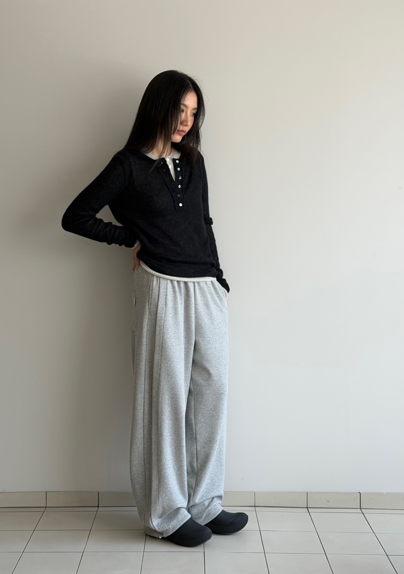 AMY GRACE東大門實拍女裝新品休閑真品人氣26春夏休閑褲褶裥AMY GRACE休閑褲