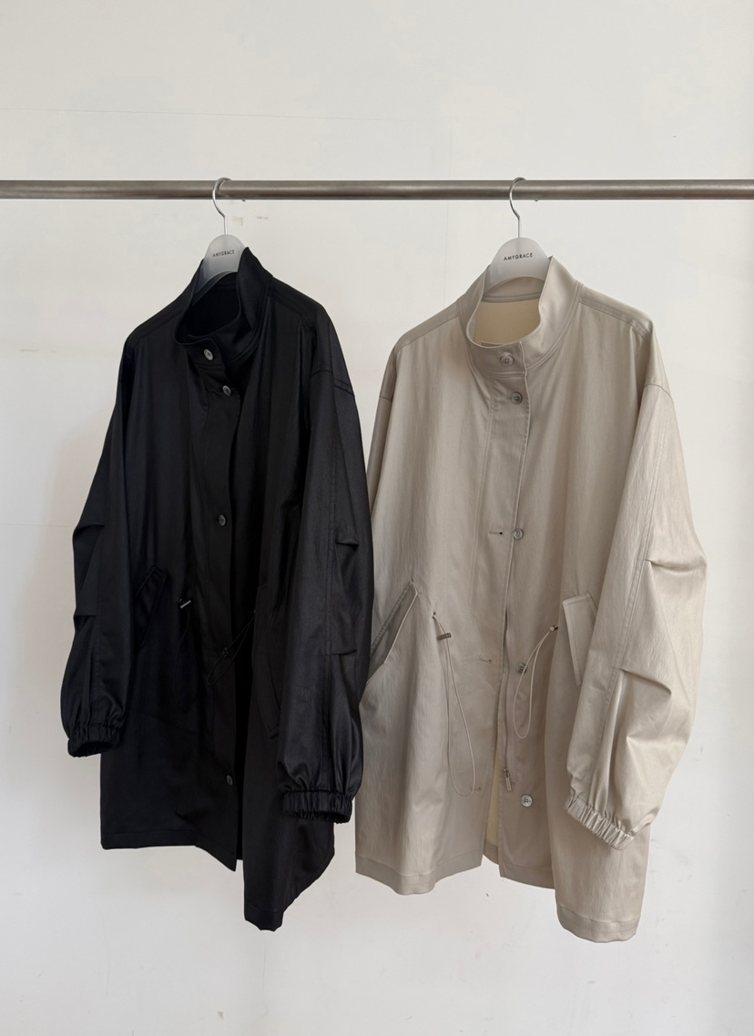 AMY GRACE韓國代購女士新款真品職業時尚26春夏長款風衣AMY GRACE長款風衣