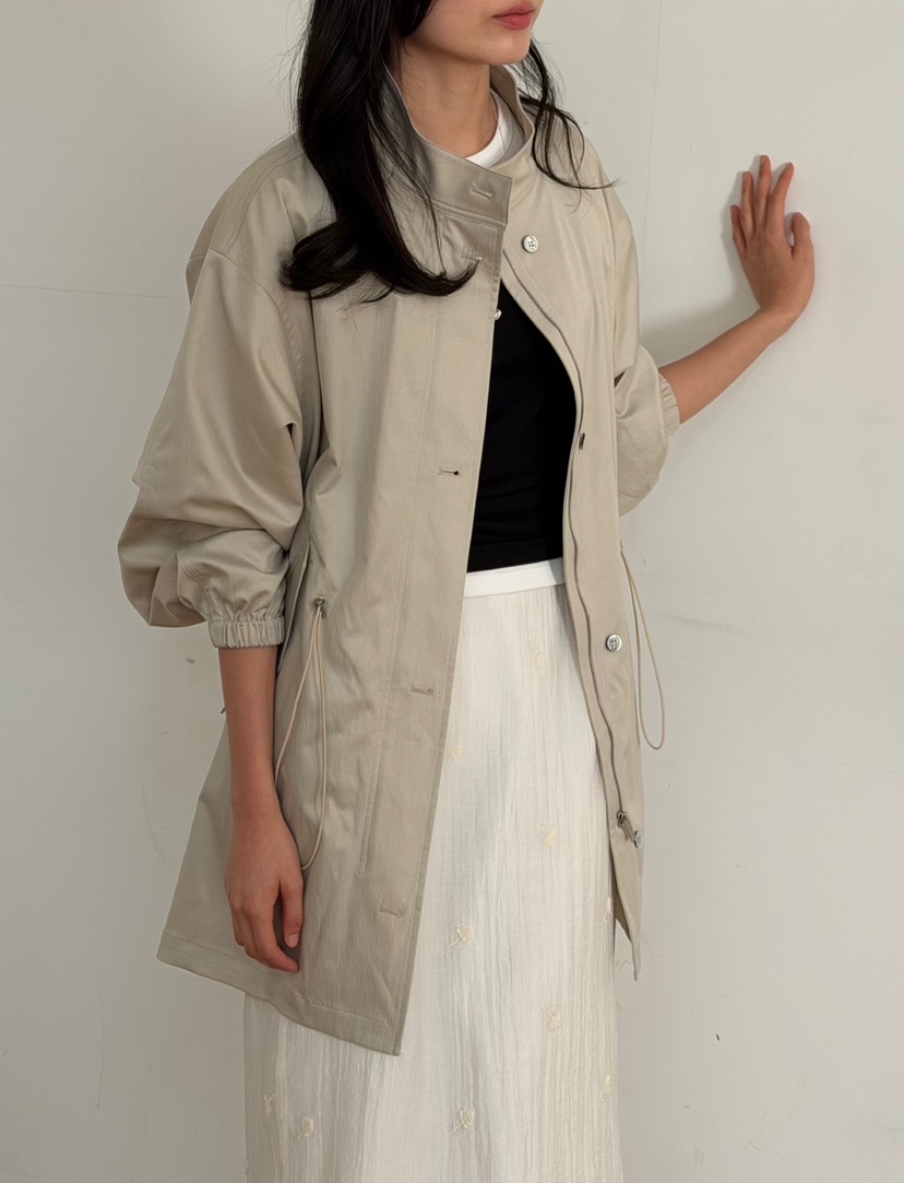 AMY GRACE韓國代購女士新款真品職業時尚26春夏長款風衣AMY GRACE長款風衣