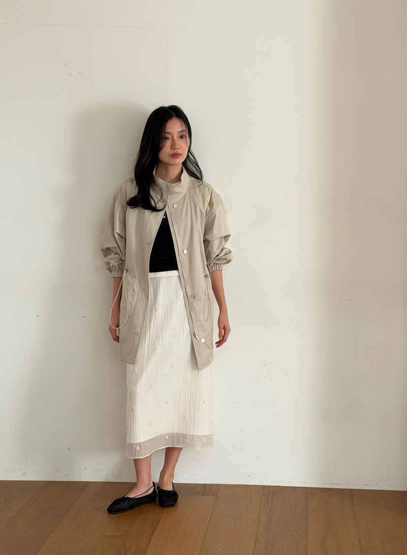 AMY GRACE韓國代購女士新款真品職業時尚26春夏長款風衣AMY GRACE長款風衣