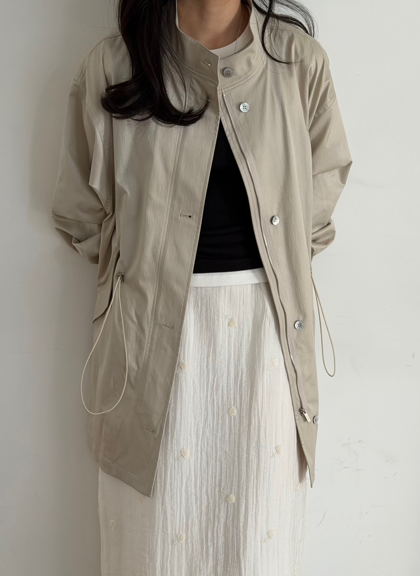 AMY GRACE韓國代購女士新款真品職業時尚26春夏長款風衣AMY GRACE長款風衣