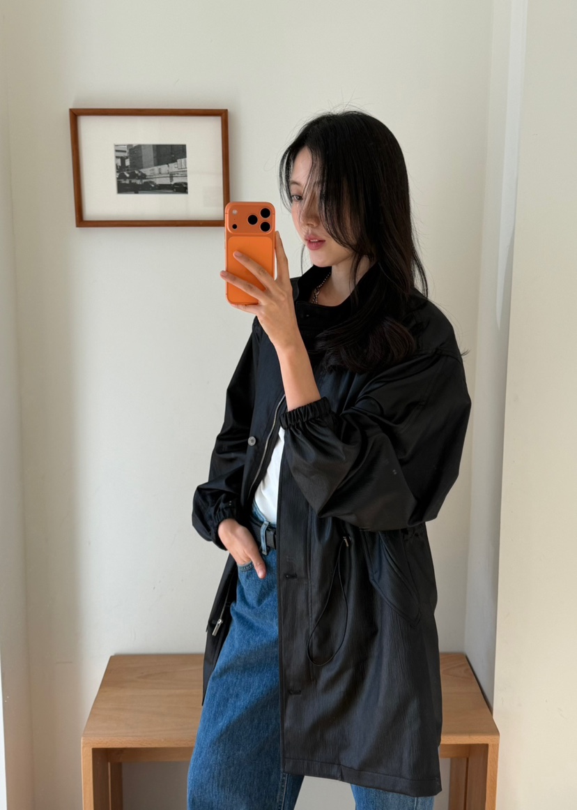 AMY GRACE韓國代購女士新款真品職業時尚26春夏長款風衣AMY GRACE長款風衣