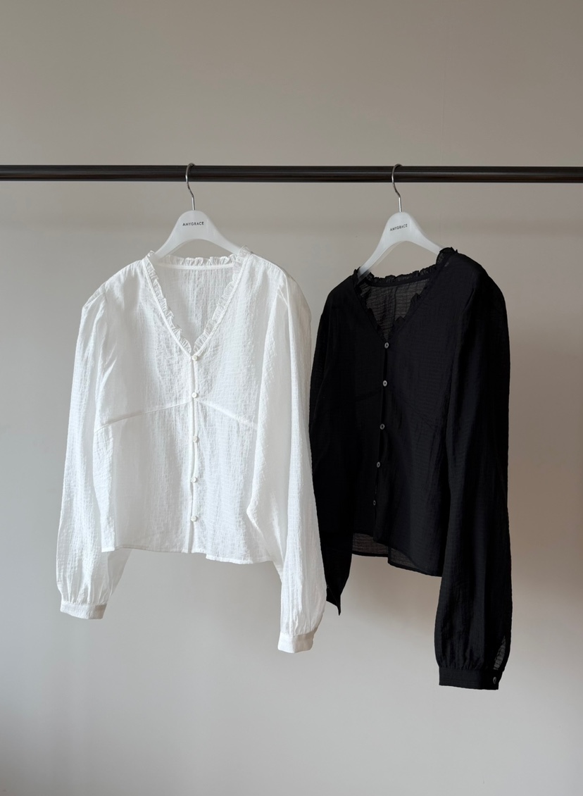 AMY GRACE韓國代購女裝新款人氣休閑時尚推薦襯衫蕾絲衫AMY GRACE襯衫/蕾絲衫