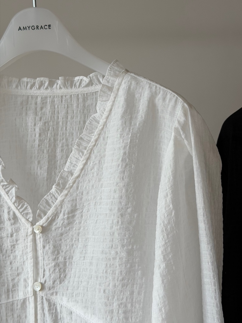 AMY GRACE韓國代購女裝新款人氣休閑時尚推薦襯衫蕾絲衫AMY GRACE襯衫/蕾絲衫