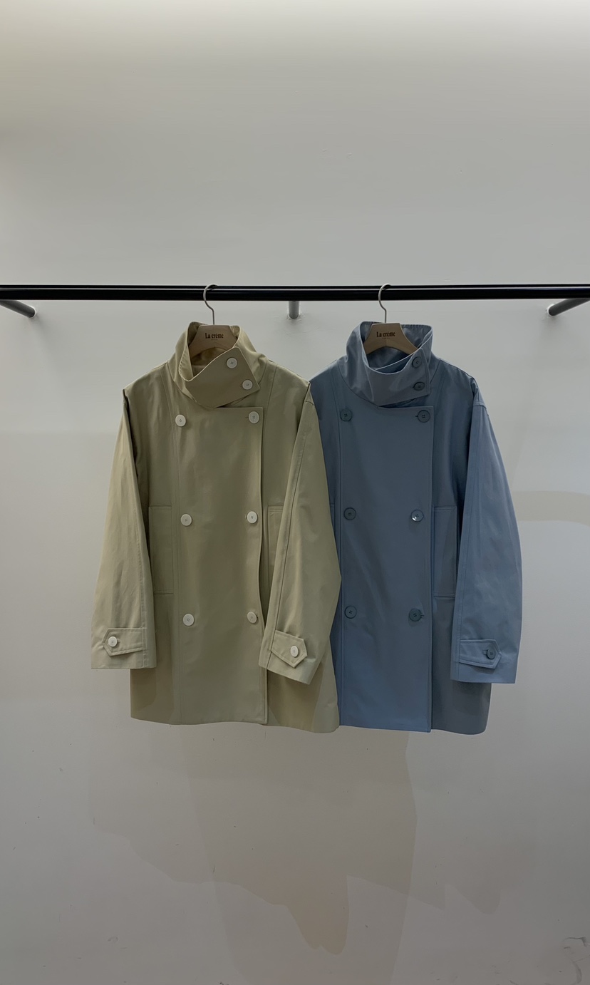 LA CREME東大門實拍女裝新品真品時尚休閑熱賣長款風衣高領LA CREME長款風衣