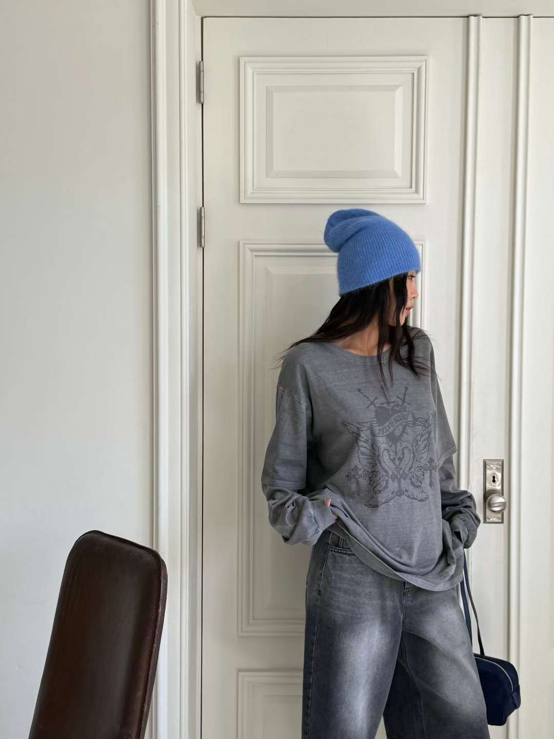 BBIBBICO韓國代購女士新款人氣休閑時尚真品26春夏長袖T恤BBIBBICO長袖T恤