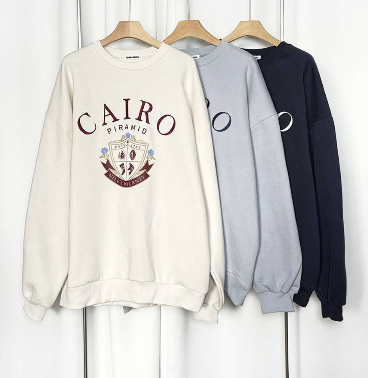 BBIBBICO東大門代購女裝新款真品職業推薦休閑熱賣人氣衛衣BBIBBICO衛衣圖色2左二色