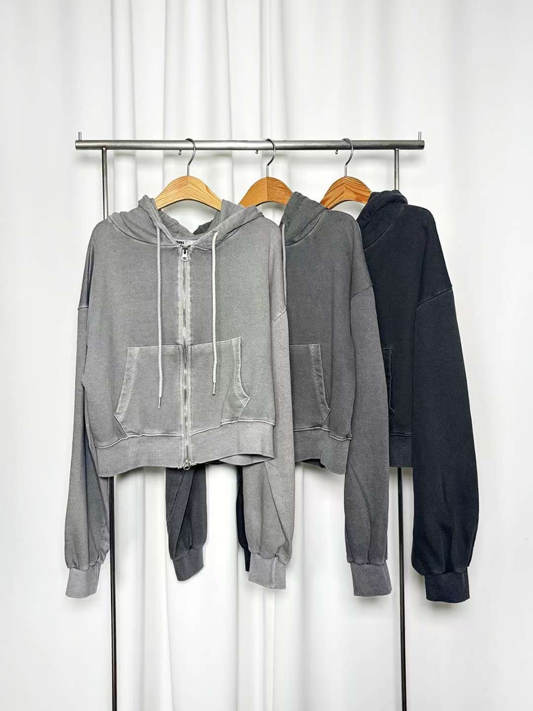 BBIBBICO韓國直郵女士新款休閑26春夏時尚夾克連帽拉鏈衫BBIBBICO夾克圖色3左三色