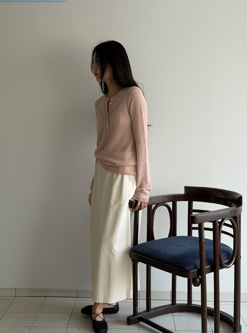 AMY GRACE韓國代購女士新品26春夏熱賣真品時尚針織衫紐扣AMY GRACE針織衫